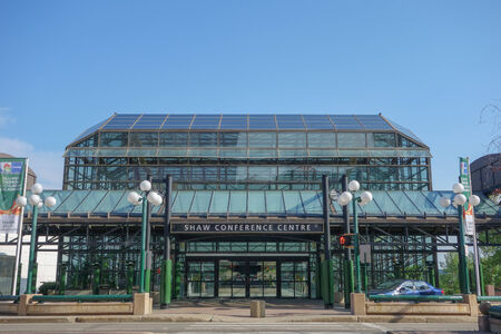 EDMONTON, CANADA - AUGUST 8, 2014: The Shaw Conference Centre is a meeting entertainment and convention venueのeditorial素材