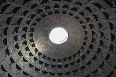 ROME, ITALY - CIRCA MAY 2016: Dome of the Pantheon temple to all Godsのeditorial素材