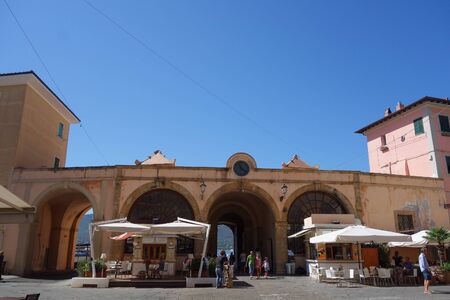 ELBA ISLAND, ITALY - CIRCA AUGUST 2016: View of Portoferraioのeditorial素材