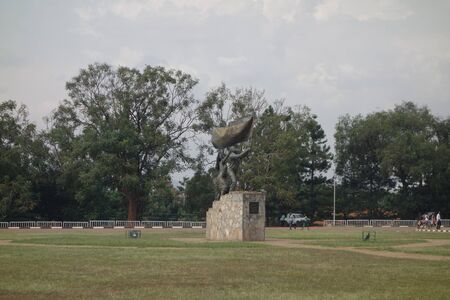 KAMPALA, UGANDA - CIRCA SEPTEMBER 2016: The Journey monument at the Kololo Independence groundのeditorial素材