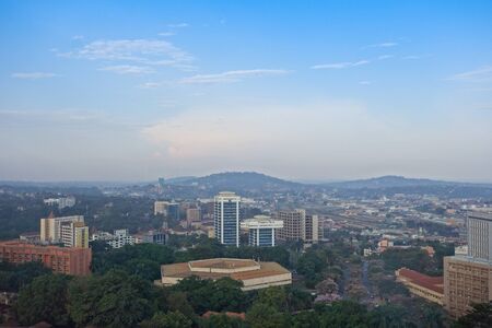 KAMPALA, UGANDA - CIRCA SEPTEMBER 2016: View of the city of Kampalaのeditorial素材