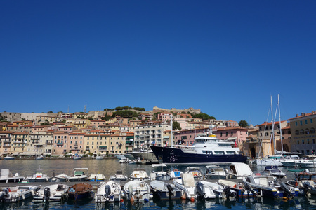 ELBA ISLAND, ITALY - CIRCA AUGUST 2016: View of Portoferraioのeditorial素材