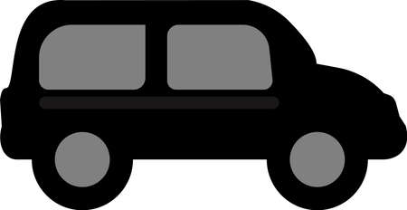 simple flat car vector isolated on white backgroundのイラスト素材