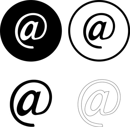 mailing set icon isolated on white backgroundのイラスト素材