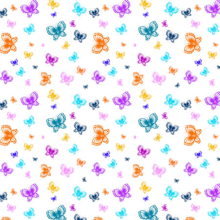 Butterfly pattern with white backgroundの写真素材