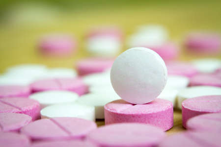 group of drugs closed up, macro