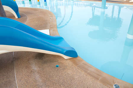 small slider in public water park