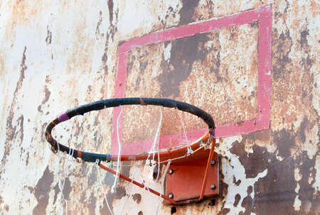 basketball iron board, backboard, dirty, grunge, oldの写真素材