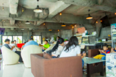 blurred effect in a coffee shop