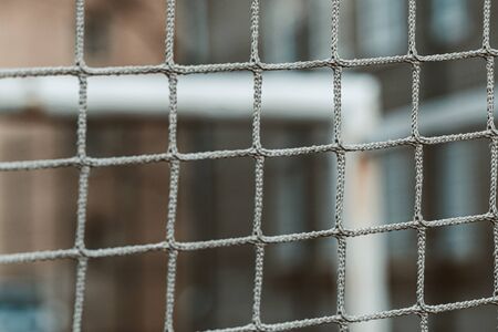 grid football gates on the city court.の写真素材