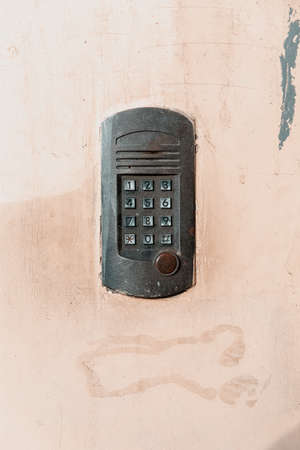 Doorbell button panel and intercom.の写真素材