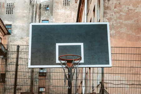 basketball hoop on the city playground.の写真素材