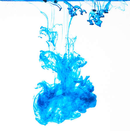 Blue paint splash isolated on white background