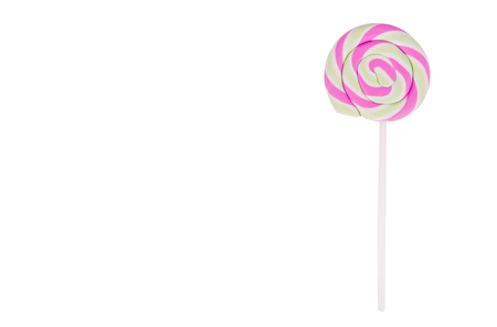 Candy on stick. Lollipop on white background.の写真素材