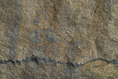 Pyrite polymetallic ore texture close-up. Contains pyrite, chalcopyrite, sphalerite, galena and...