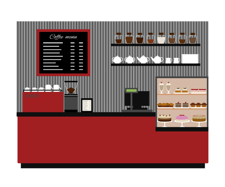 Coffee shop interiorのイラスト素材