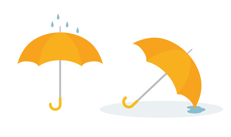 Open yellow anti rain protection.のイラスト素材