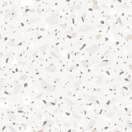 Granite stone terrazzo floor texture. Abstract background, seamless pattern. Vector illustration.