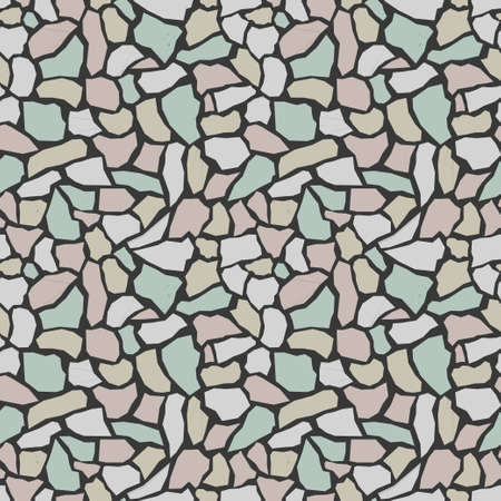 Mosaic tile texture. Abstract background, seamless pattern. Great for print on fabric and wrapping paper.のイラスト素材