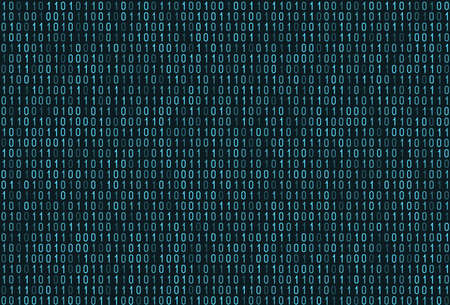 Binary computer code seamless pattern. Matrix background with digits 1.0. Vector illustration.のイラスト素材
