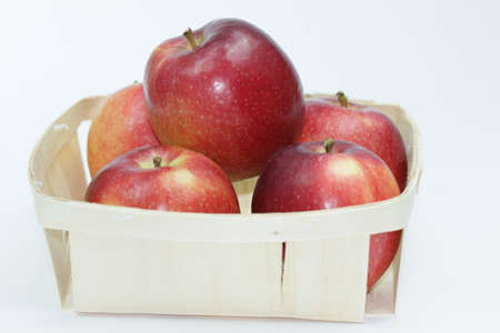 Apples on white background