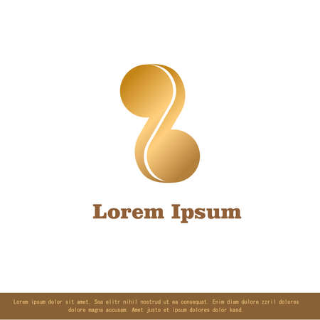 vector logo design, Gold color combination, modern design for your companyのイラスト素材