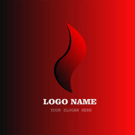 vector logo design, black red color combination, modern design for your companyのイラスト素材