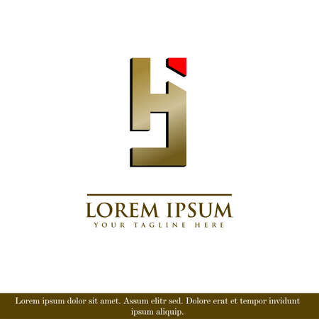 vector logo design, Gold luxury color, modern design minimalistのイラスト素材