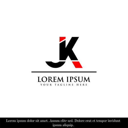 vector logo design, Black Red color combination, modern design for your companyのイラスト素材