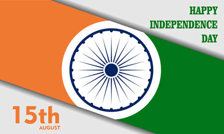 HAPPY INDEPENDENCE DAY, INDIAN, VECTOR DESIGNのイラスト素材