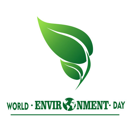 World Environment Day, Green Vector Design, Vector Illustration And Textのイラスト素材