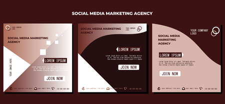 Social media template vector art, illustration and text. Simple and Elegant Designのイラスト素材