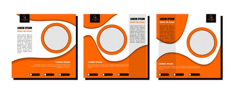 Social media posts template modern design, for digital marketing onlineのイラスト素材