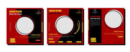 Social media posts template modern design, for digital marketing onlineのイラスト素材