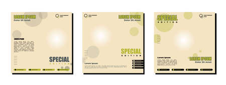 Social media posts template modern design, for digital marketing onlineのイラスト素材