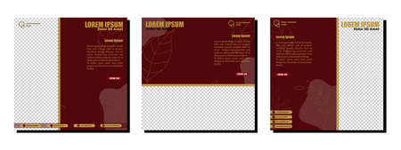 Social media posts template modern design, for digital marketing onlineのイラスト素材