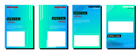 Social media posts template modern design, for digital marketing onlineのイラスト素材