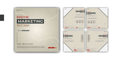 Social media posts template modern design, for digital marketing Agencyのイラスト素材