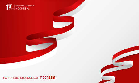 17 august. Happy Independence Day Republic Of Indonesia, Background Designのイラスト素材