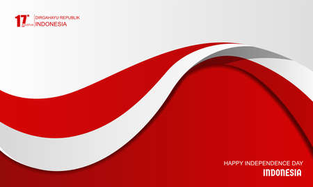 17 august. Happy Independence Day Republic Of Indonesia, Background Designのイラスト素材