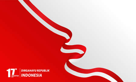 17 august. Happy Independence Day Republic Of Indonesia, Background Designのイラスト素材