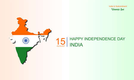 15 august. Happy Independence Day Of India, Background Designのイラスト素材