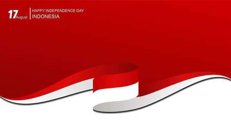 17 august. Happy Independence Day Republic Of Indonesia, Background Designのイラスト素材