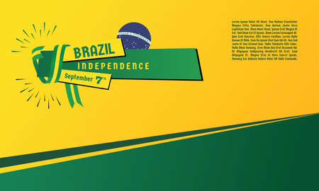 Vector Illustration Independence day of Brazil. Greeting Card Backgroundのイラスト素材