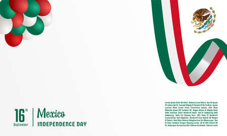 Mexico Independence Day Vector Illustration, greeting card backgroundのイラスト素材