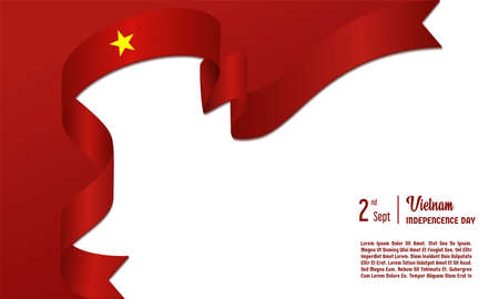 Vietnam Independence Day Vector Illustration, greeting card backgroundのイラスト素材