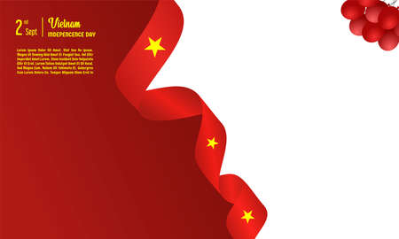Vietnam Independence Day Vector Illustration, greeting card backgroundのイラスト素材
