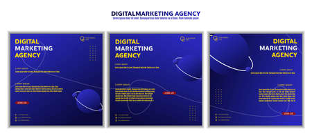 Digital marketing business webinar social media post. vector illustration and textのイラスト素材