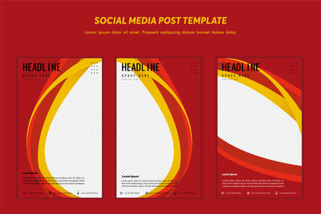 Social media post template modern design, for digital marketing online or poster marketing templateのイラスト素材