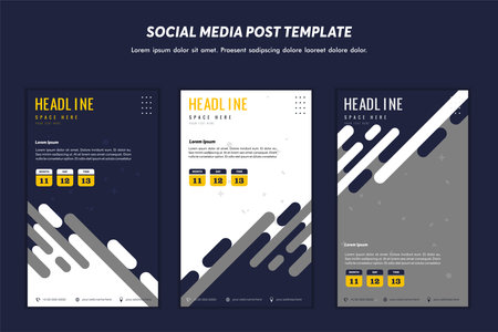 Social media post template modern design, for digital marketing online or poster marketing templateのイラスト素材